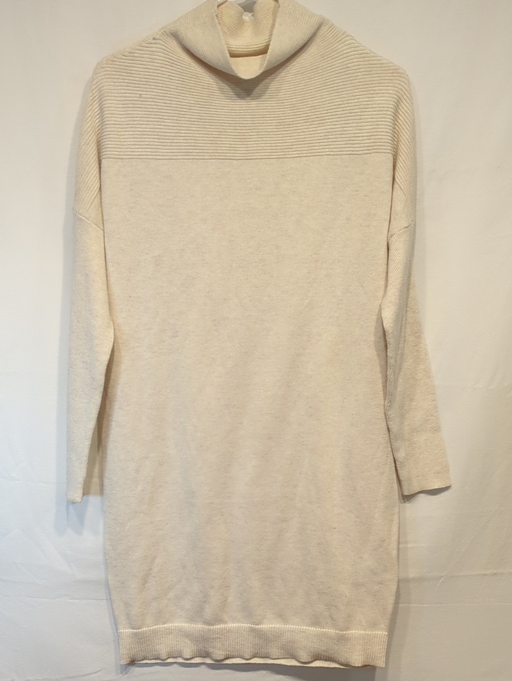Lole Cream Turtleneck Knit Dress